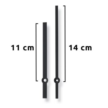 Aiguilles 11 / 14 cm droites Alu - 6 couleurs