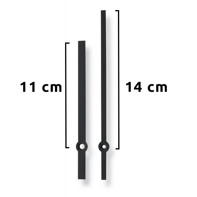 Aiguilles 11 / 14 cm droites Alu - 6 couleurs