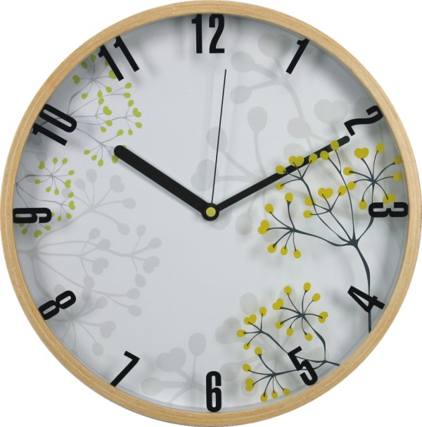 horloge murale en bois - motif arbres-0