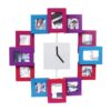 horloge photos petits cadres de couleurs-0