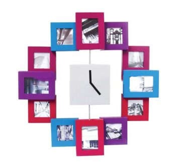 horloge photos petits cadres de couleurs-0
