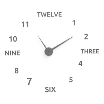 Horloge murale complète avec cadran chiffres et lettres – Image 13
