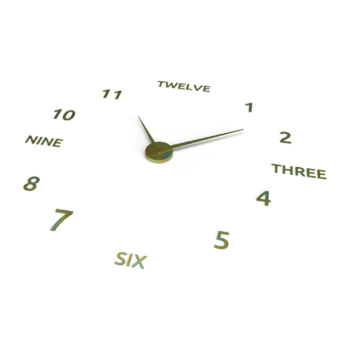 Horloge murale complète avec cadran chiffres et lettres – Image 5