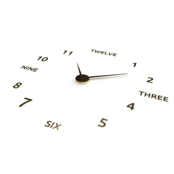 Horloge murale complète avec cadran chiffres et lettres – Image 3