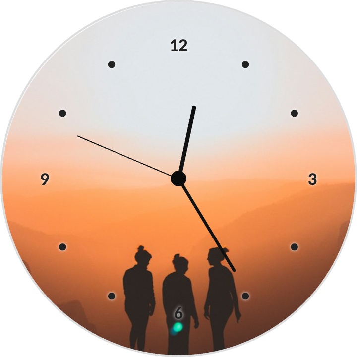 Horloge photo personnalisée sur alu dibond