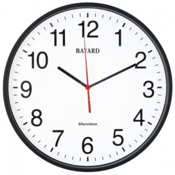 horloge murale noire radio pilotée Bayard-0