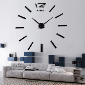 Horloge murale 100 cm avec chiffres autocollants-0