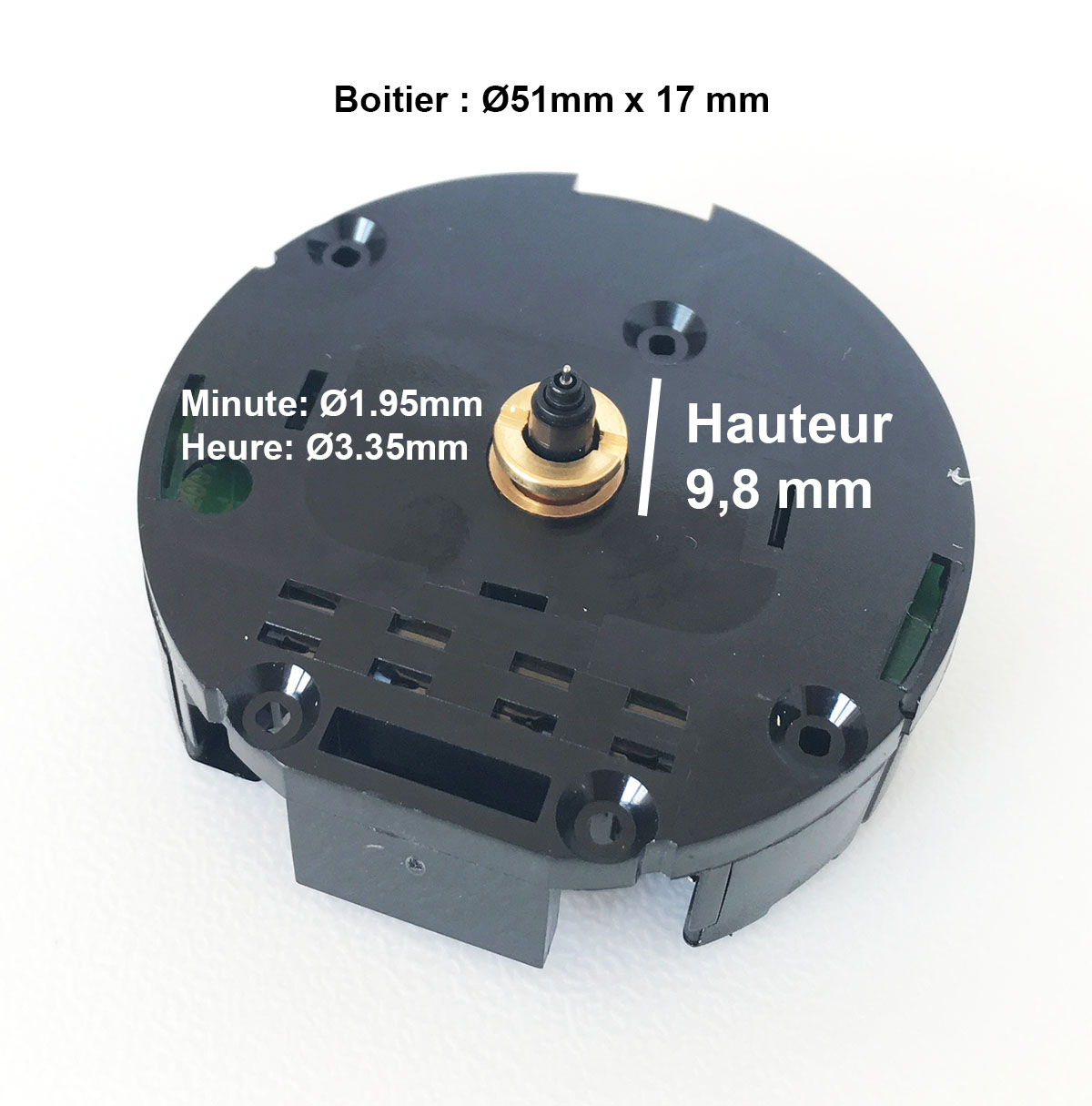 Mécanisme micro horloge pour réveil / pendulette - marque UTS – Image 3