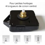 mécanisme d'horloge silencieux avec crochet plastique