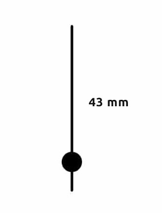 Trotteuse 43 mm alu
