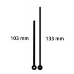Aiguilles droites avec pointe 103 / 133 mm