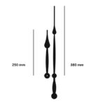 Aiguilles géantes style poire 25 / 38 cm - fixation euro