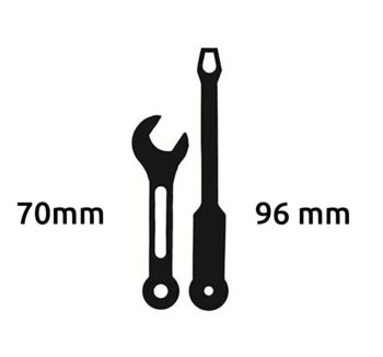 Aiguilles bricolage 70 / 96 mm - clef et tournevis
