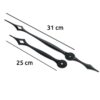 Aiguilles style poire 24 / 31 cm fixation euro