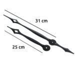 Aiguilles style poire 24 / 31 cm fixation euro