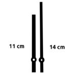 Aiguilles 11 / 14 cm droites plastique