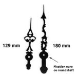 aiguilles style ancien géantes 129 / 180 mm - fixation euro ou round