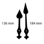 Aiguilles poire - 136 / 184 mm