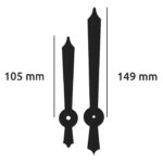 Aiguilles modele 5 style poire - 105 / 149 mm