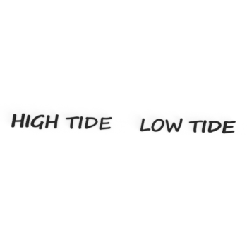 texte 3D "high tide low tide"