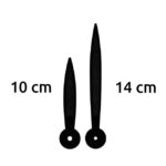 aiguilles poire 10 / 14 cm - alu