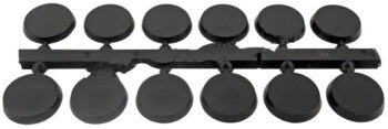 points en plastique noir - 3 tailles