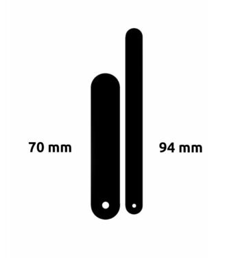 Aiguilles 70 / 94 mm droites - Alu