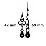 Aiguilles 42 / 69 mm style ancien