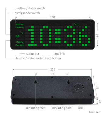 Pico-Clock : Horloge digitale grand format programmable – Image 7