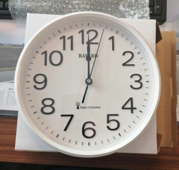 Alternative view of horloge murale radiopilotée blanche - Bayard