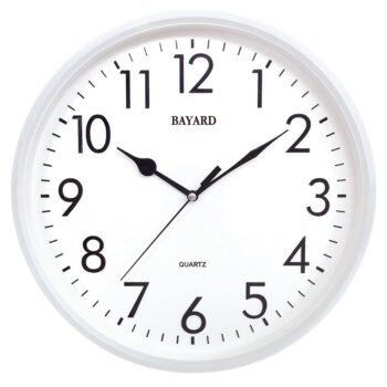 horloge murale radiopilotée blanche - Bayard