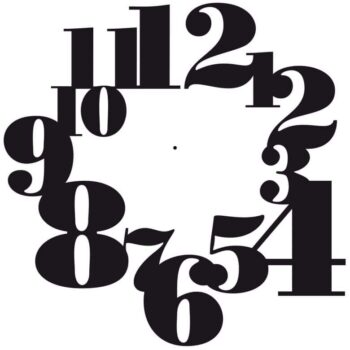 Alternative view of horloge sticker grands chiffres