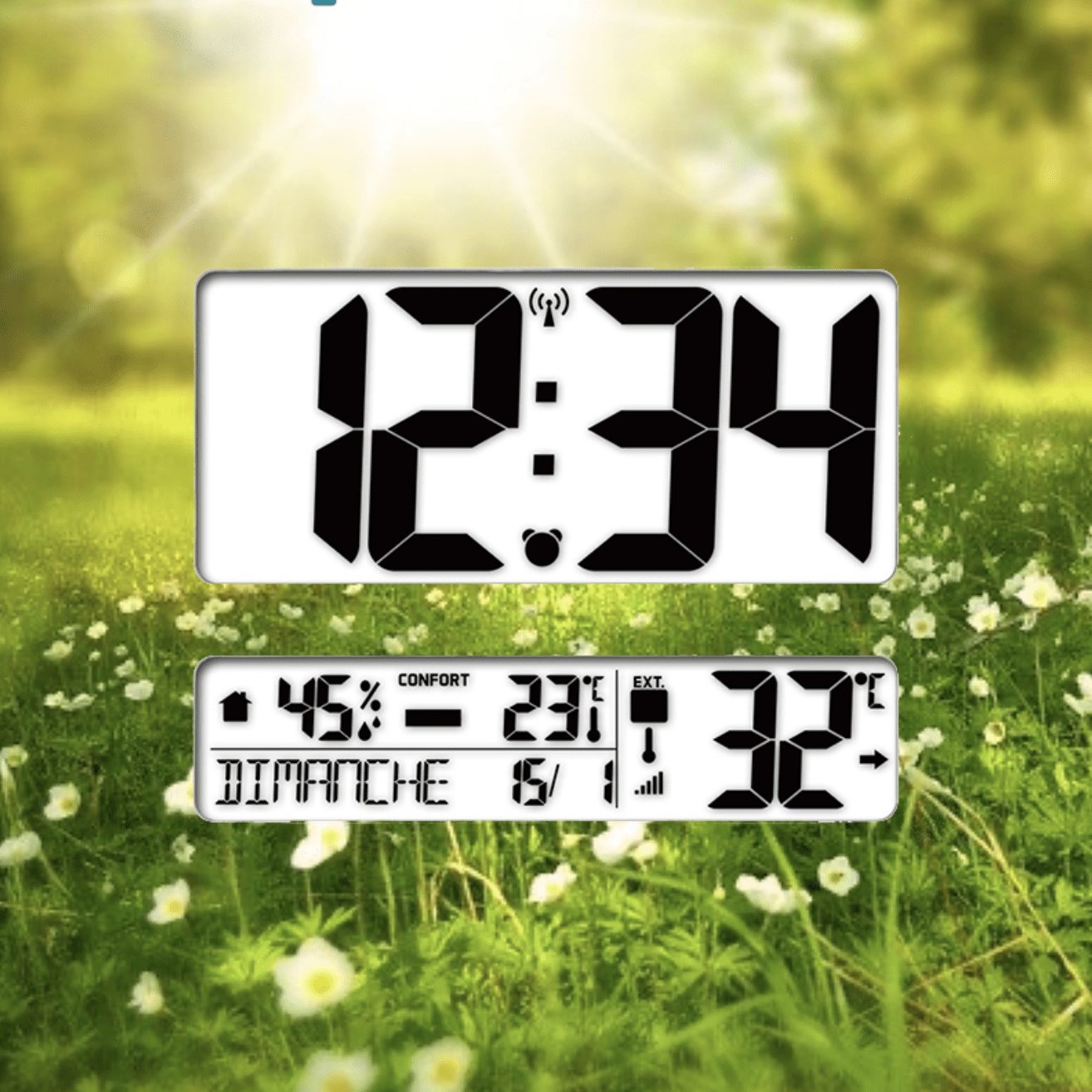 Horloge digitale personnalisable - heure - température, date, hygrométrie – Image 8
