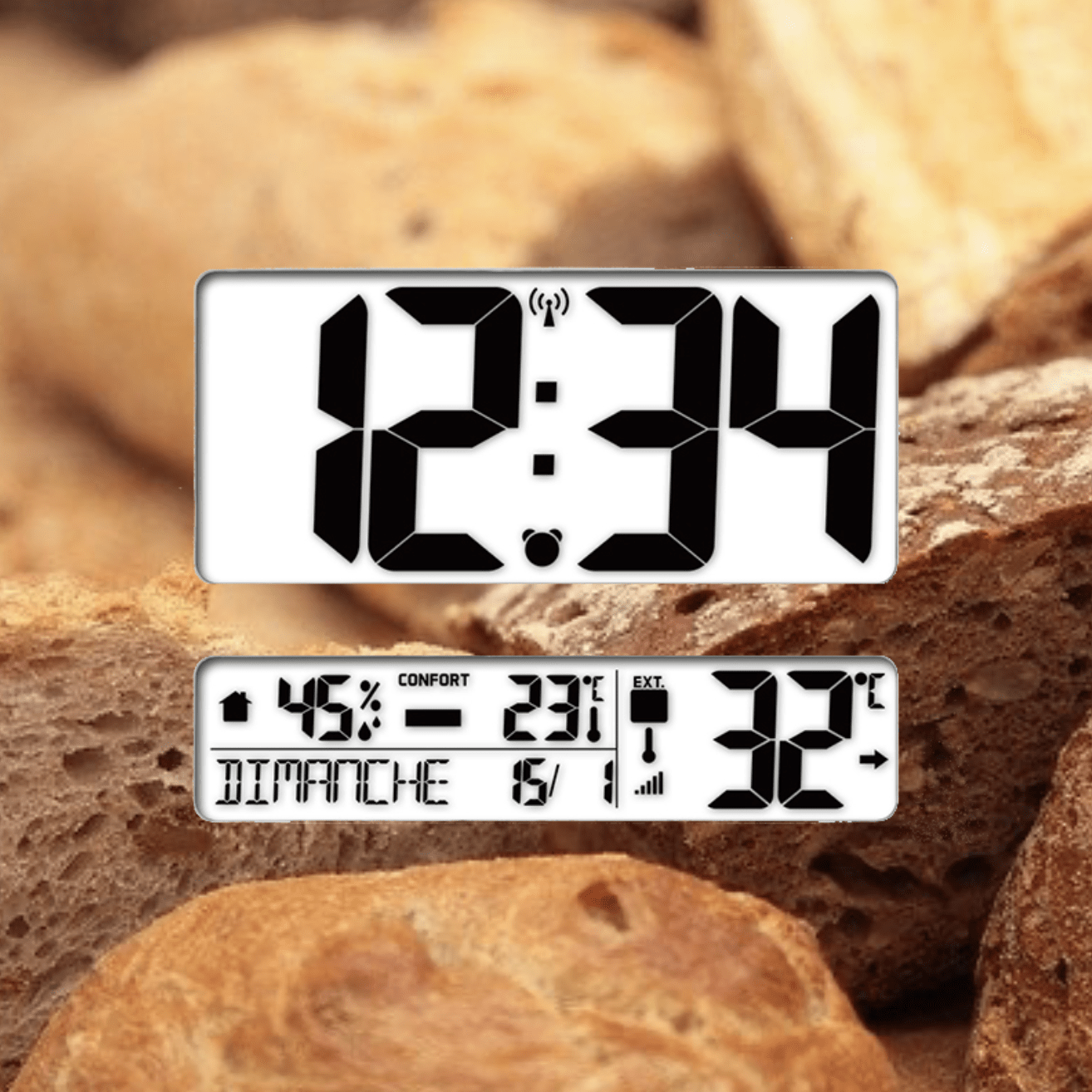 Horloge digitale personnalisable - heure - température, date, hygrométrie – Image 3