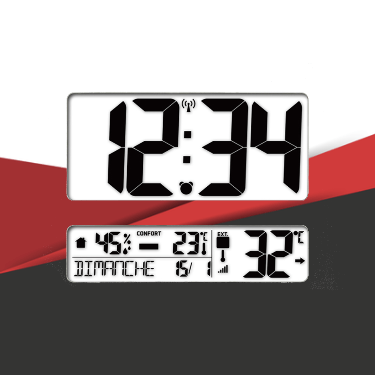 Horloge digitale personnalisable - heure - température, date, hygrométrie – Image 5