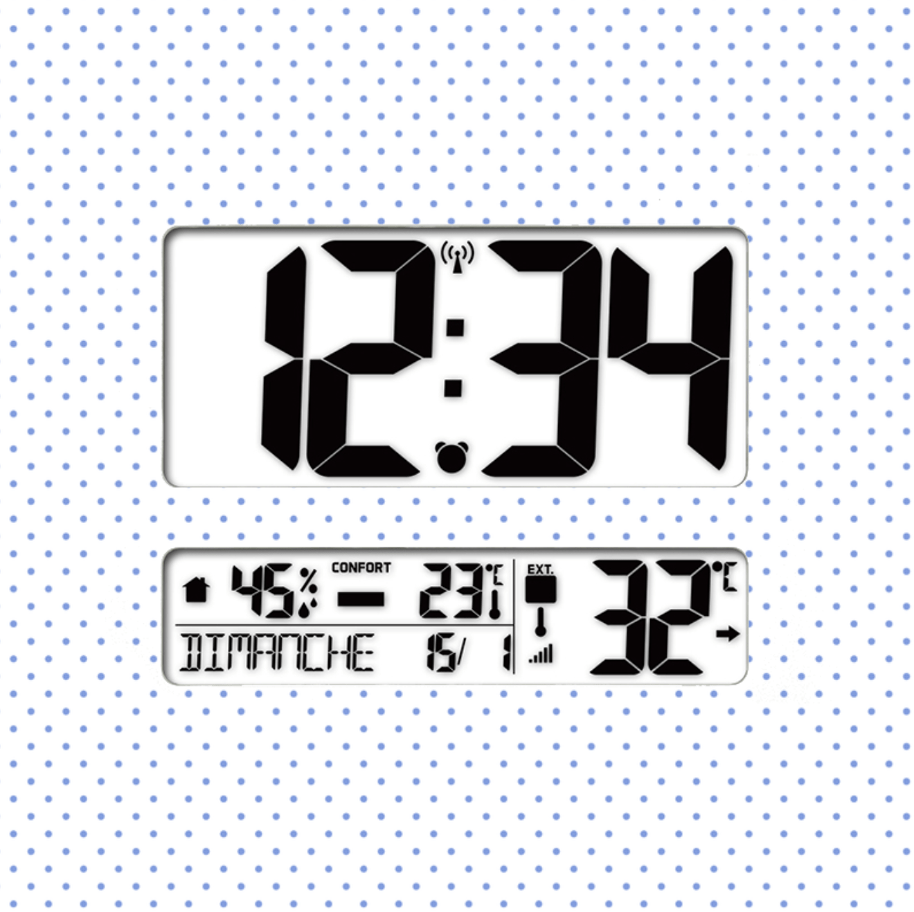Horloge digitale personnalisable - heure - température, date, hygrométrie – Image 7