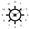 Sticker horloge route bateau
