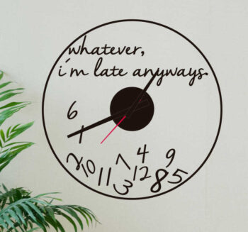 Sticker horloge im late