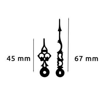 Aiguilles style ancien - 45 - 67 mm fixation euro - PLA
