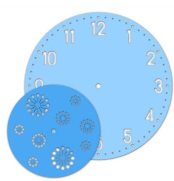 pochoir horloge cadran 12h chiffres arabes