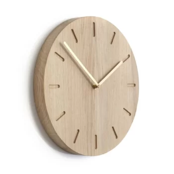 Horloge bois ronde minimaliste