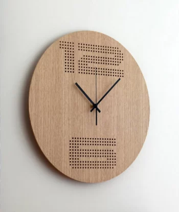Alternative view of Horloge murale en bois - style 12-6