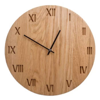 Horloge murale en bois chiffres romains