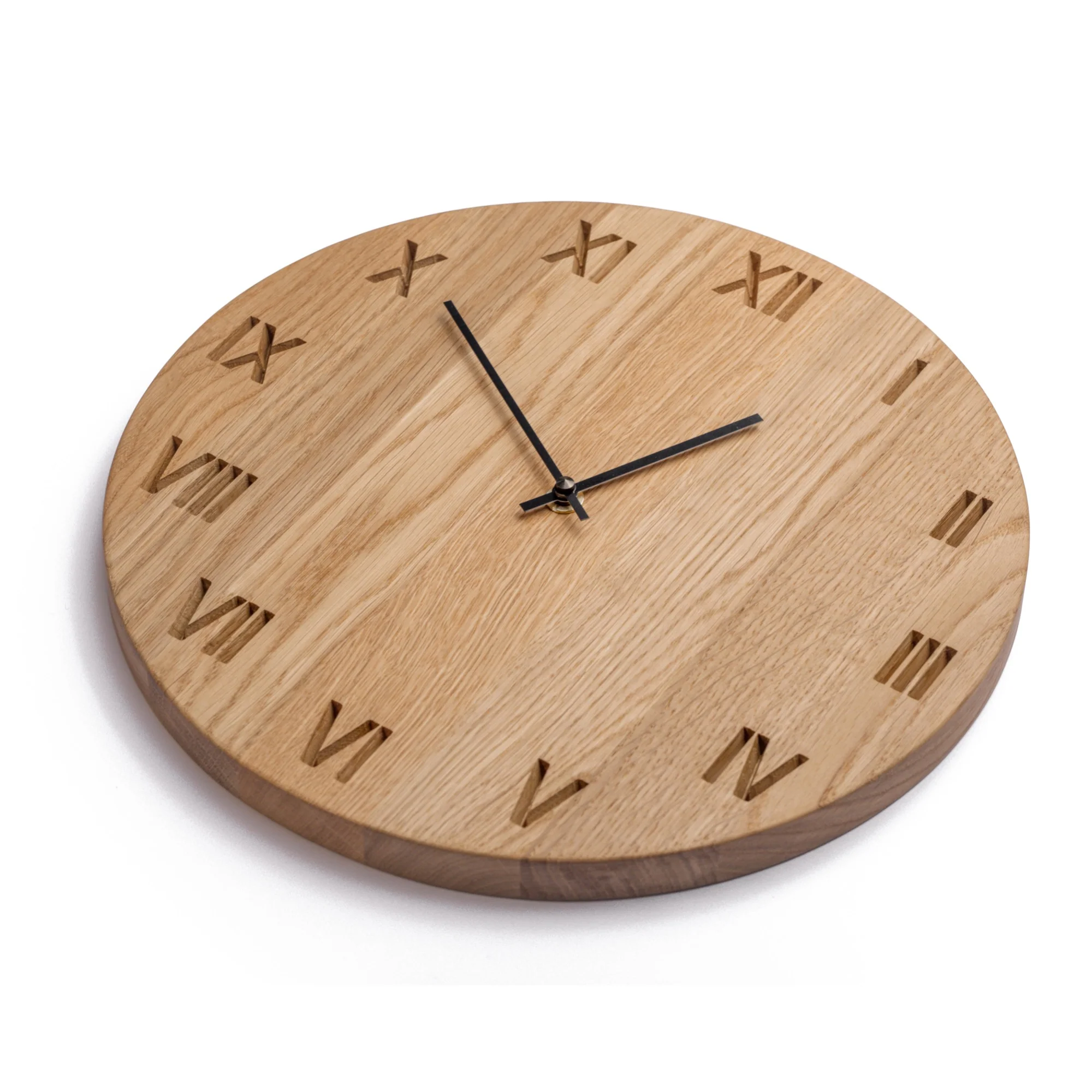 Horloge murale en bois chiffres romains – Image 3