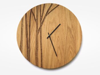 Horloge murale en bois arbres