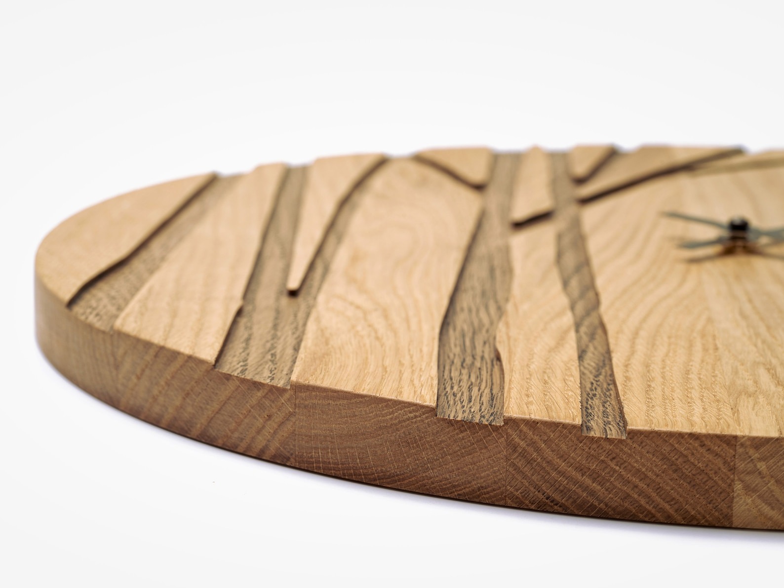 Horloge murale en bois arbres – Image 3