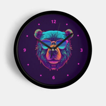 Horloge ours fluorescent