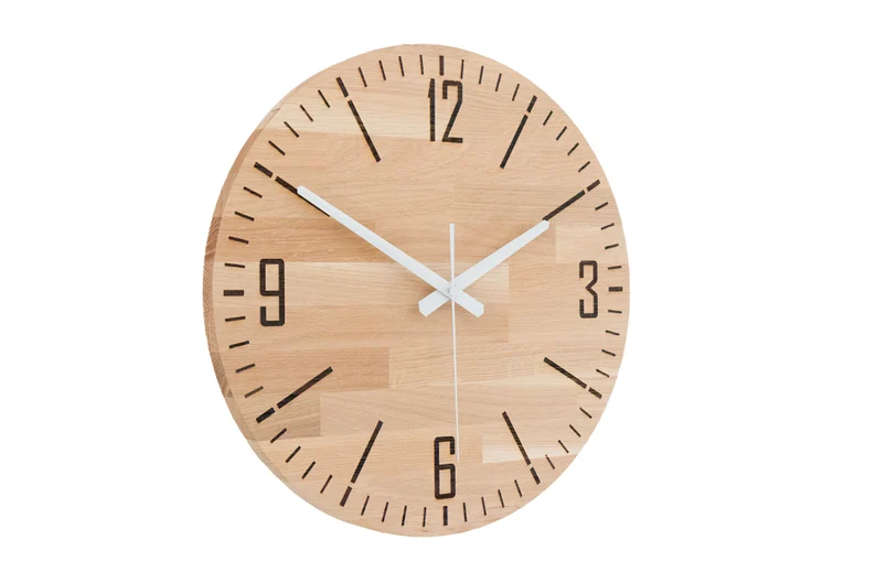 Horloge Murale Silencieuse en Chêne – 100% Bois Massif – Fabriqué en France – Image 4