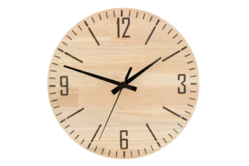 Alternative view of Horloge Murale Silencieuse en Chêne –  100% Bois Massif – Fabriqué en France
