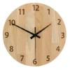 Horloge Murale Ronde en Chêne – Minimaliste & Silencieuse – 28 à 58 cm